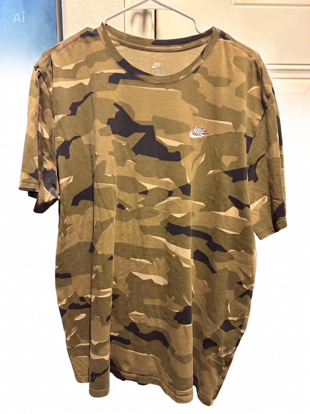 Nike The Tee T-Shirt Camo - Neutral Olive/Medium Olive